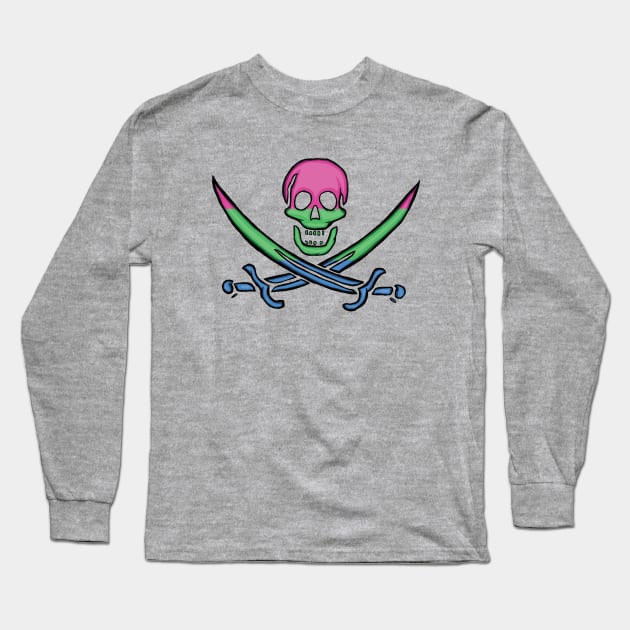 Polysexual Pirate Pride Long Sleeve T-Shirt by BeSmartFightDirty